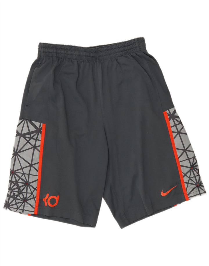 Nike Mens Dri Fit Graphic Sport Shorts Medium Grey Geometric Polyester