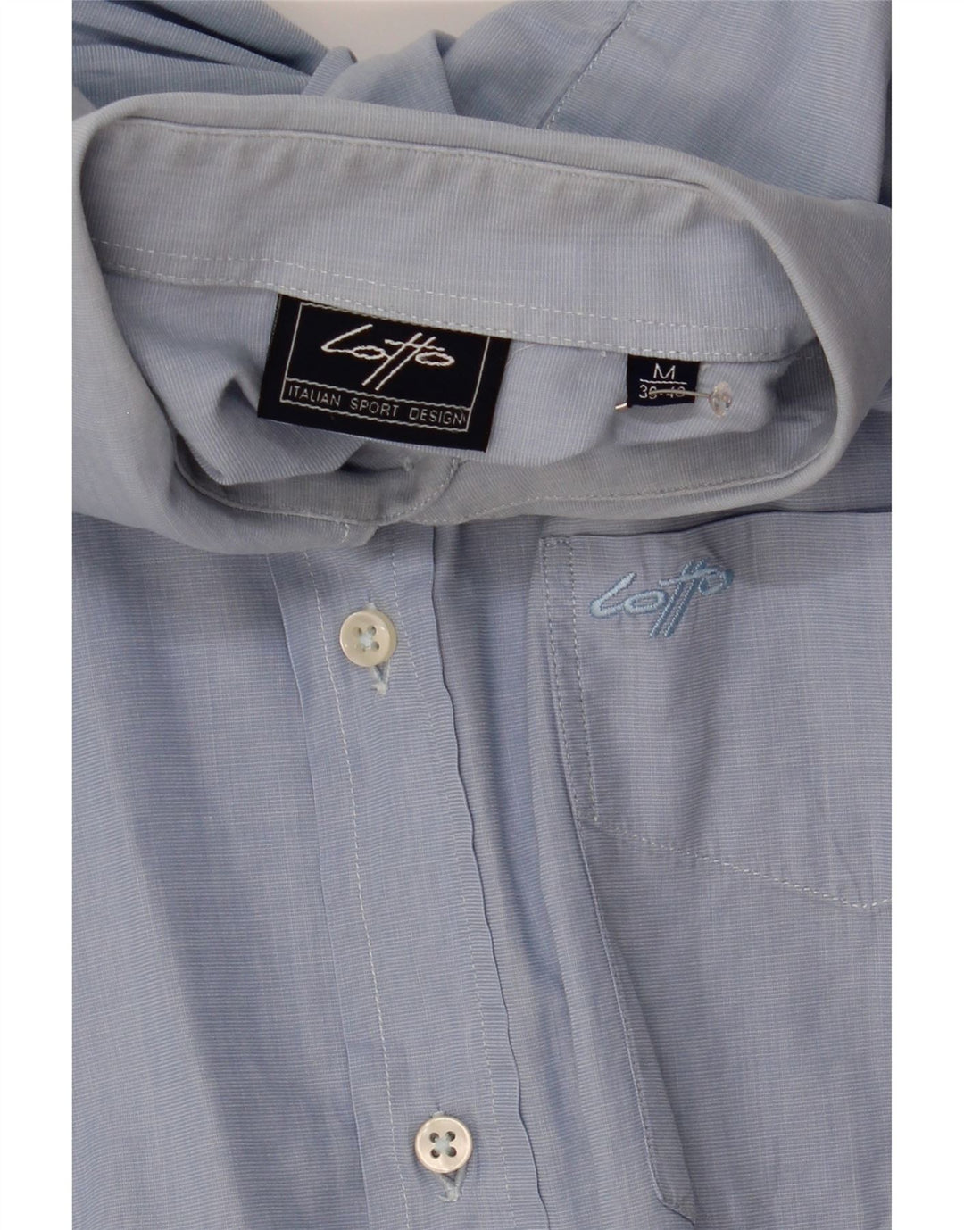 Lotto Mens Shirt Size 39/40 Medium Blue