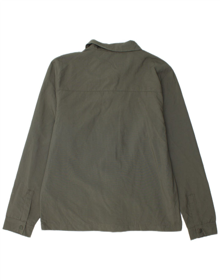 French Connection Herren-Overshirt-Hemd, Mittelkhaki, Polyamid