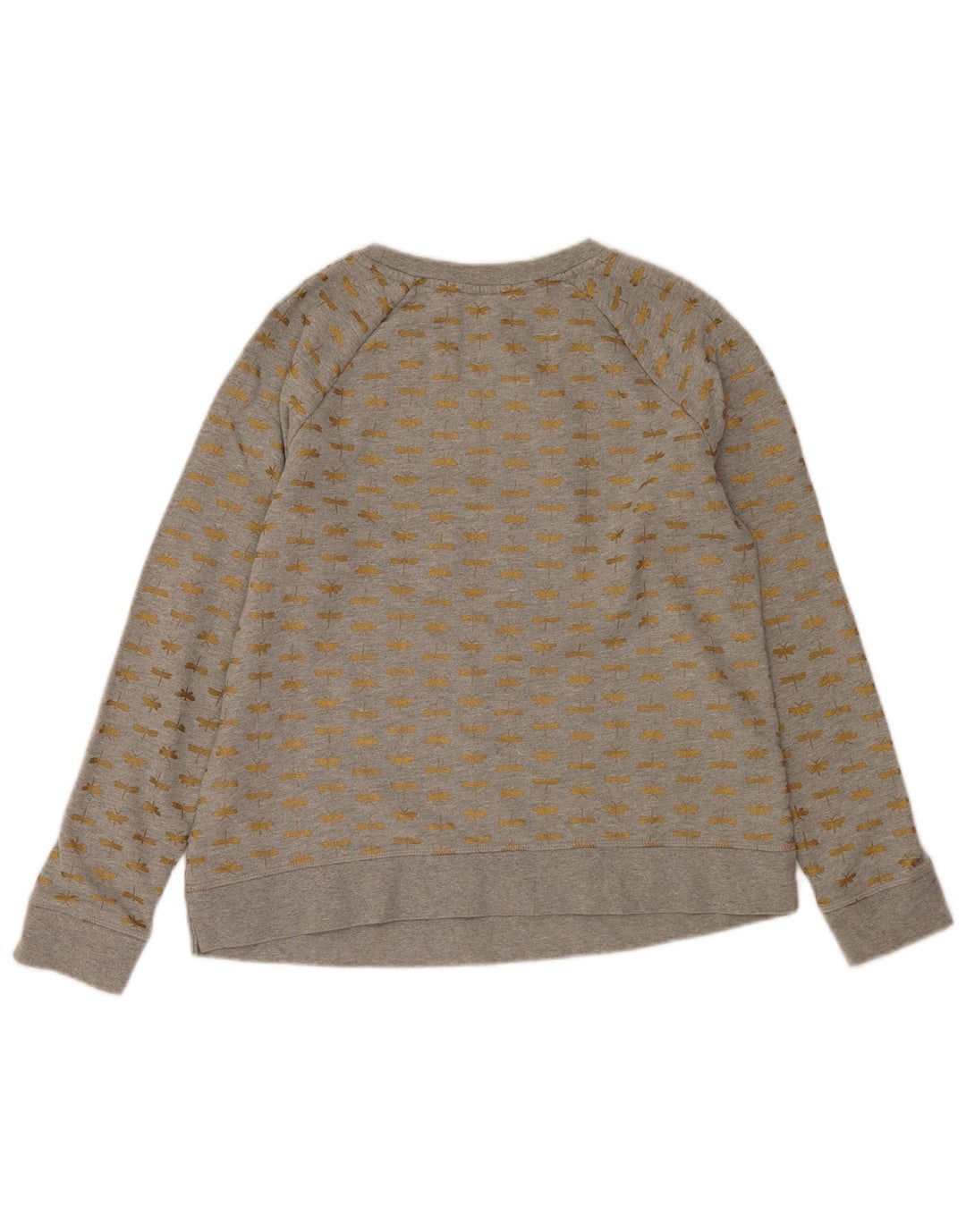 Boden Womens Abstract Pattern Sweatshirt Jumper UK 14 Medium Grey Cotton