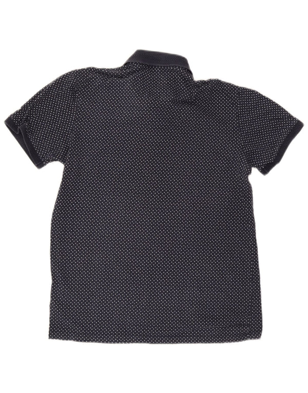 Polo da uomo Ted Baker taglia 3 media cotone maculato blu navy