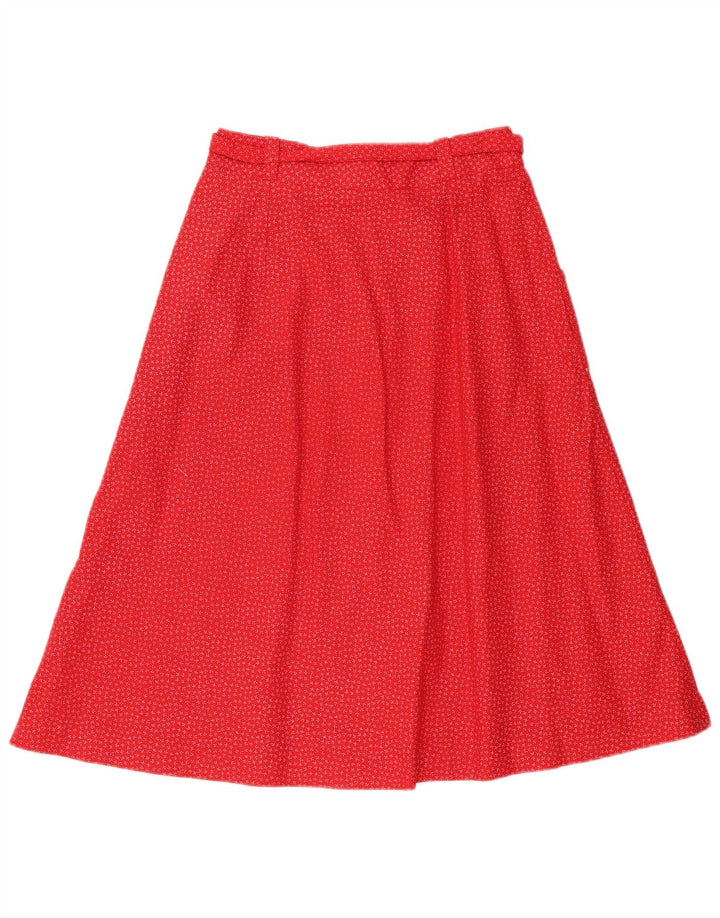 Vintage Womens A-Line Skirt IT 42 Medium W28 Red Floral