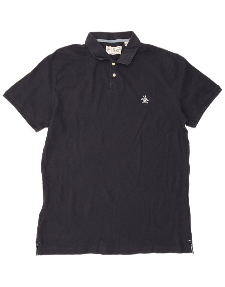 Penguin herre poloshirt XL marineblå bomuld