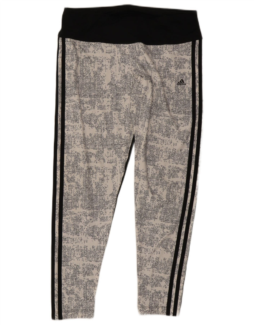 Adidas Womens Climalite Leggings UK 14 Large Black Colourblock Polyester