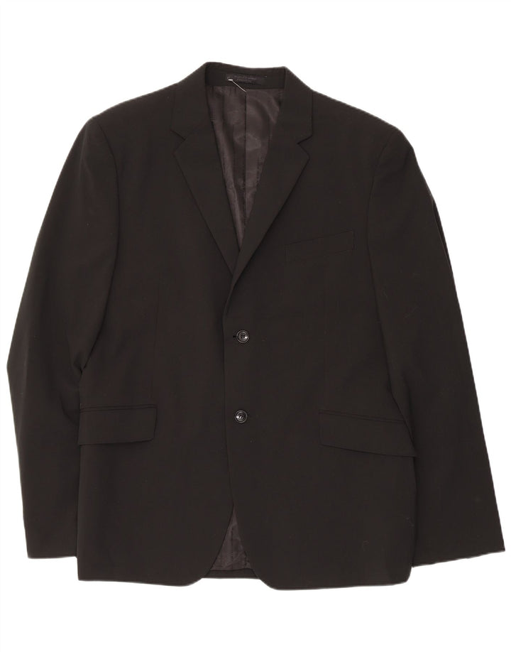 Jaqueta blazer masculina de 2 botões Jack & Jones IT 56 3XL poliéster preto