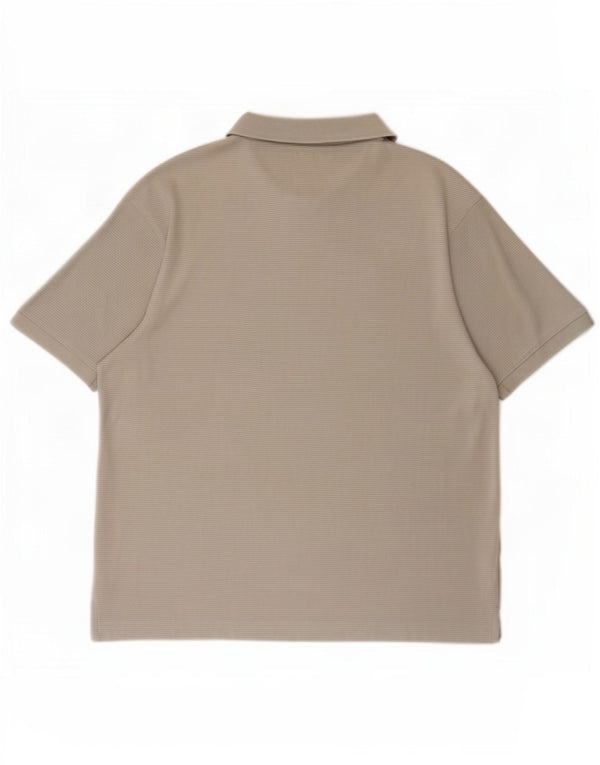 Zara Polo Homme Large Gris Rayure Coton
