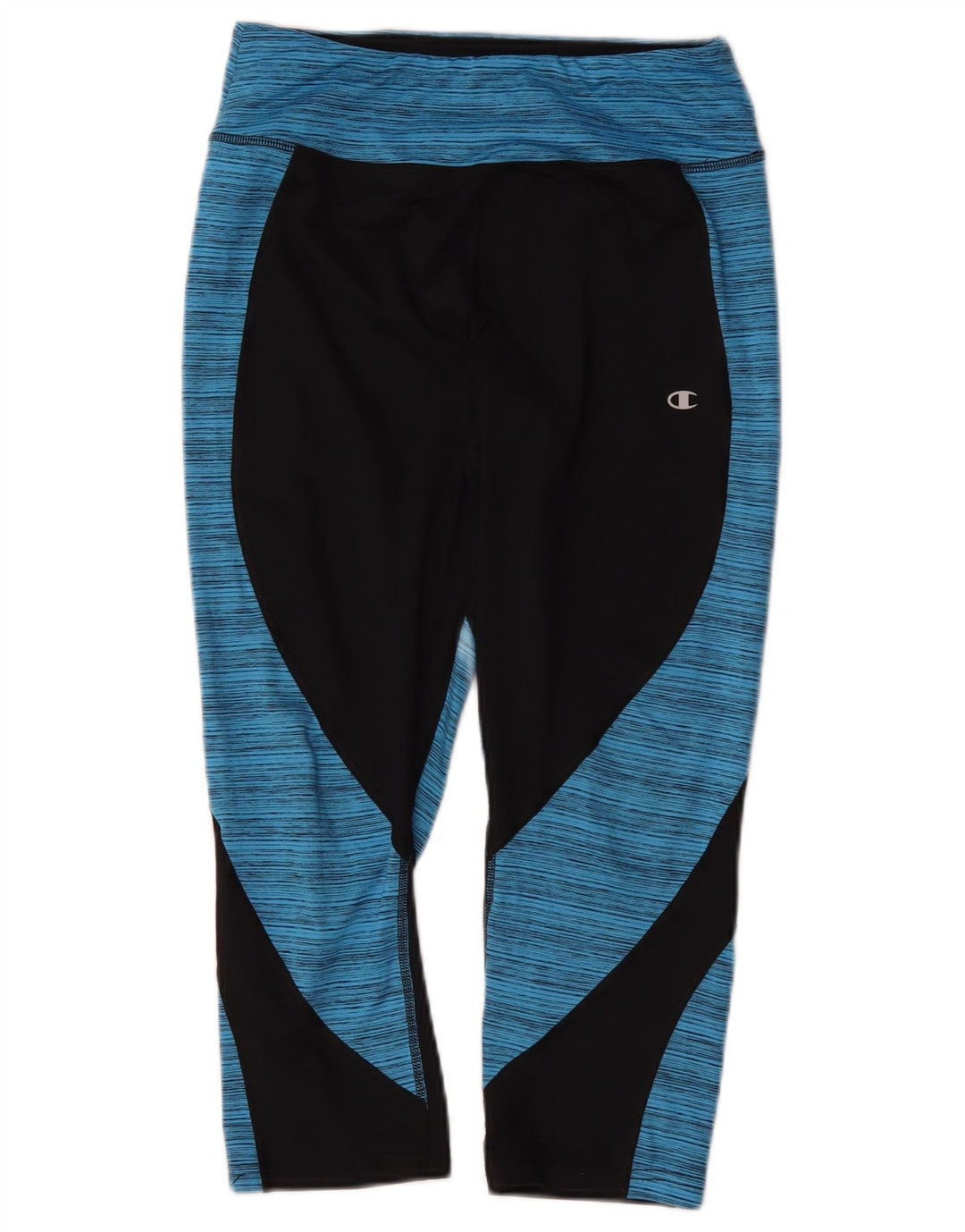 Champion Leggings Capri Femme UK 44 Polyester Colorblock Noir Moyen