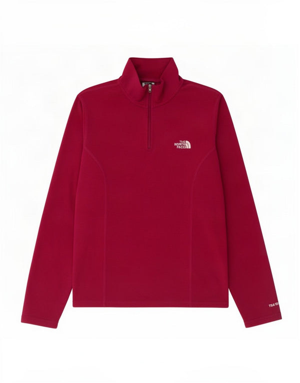 Pulover din lână The North Face pentru femei, cu fermoar și gât, UK 14, poliester roz mediu