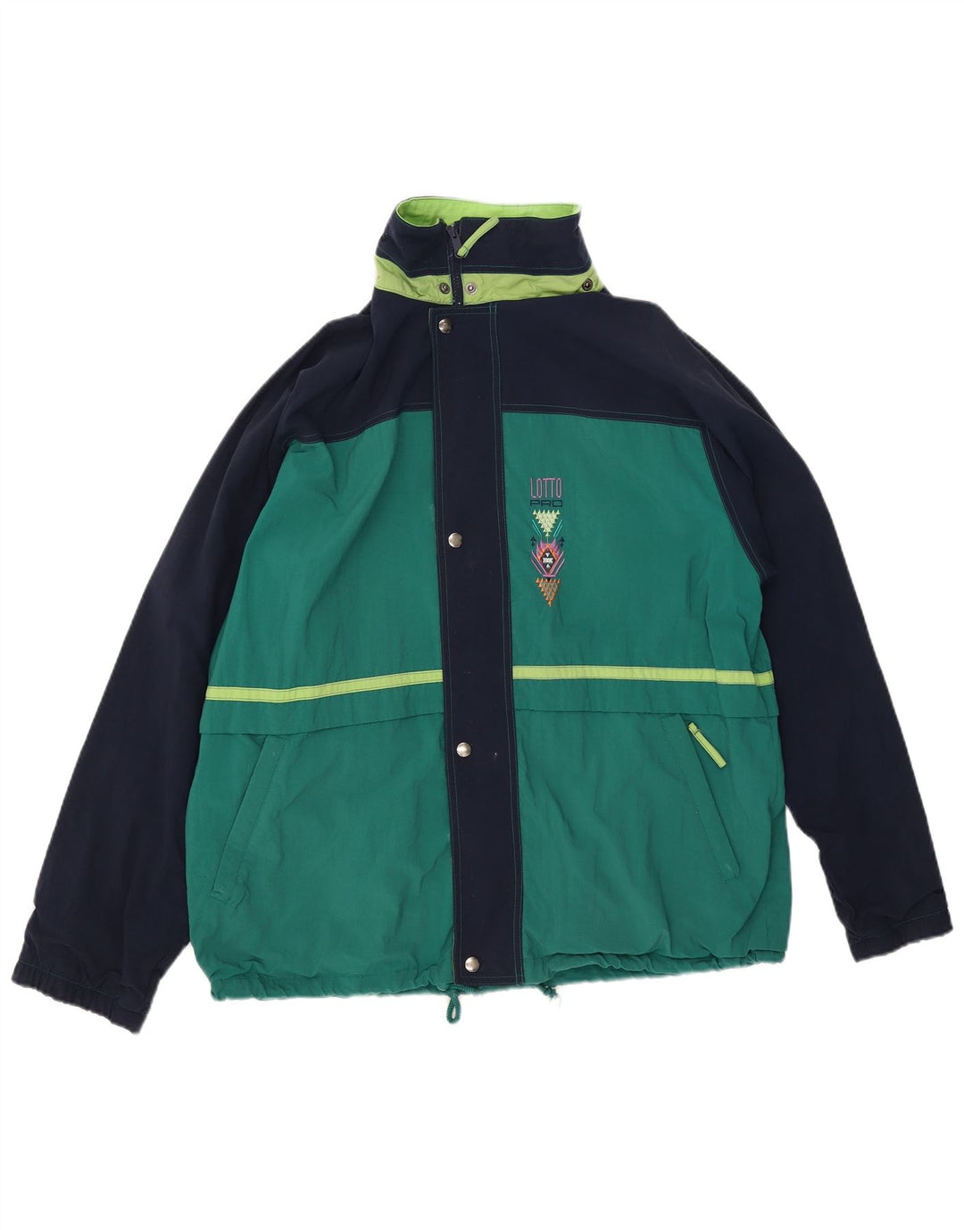 Lotto Herren-Windbreaker-Jacke, groß, grün, Farbblock