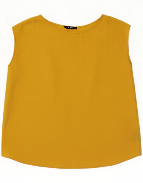 Oasis Womens Blouse Top UK 14 Large Yellow Polyester