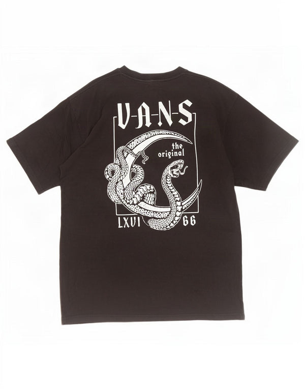 Vans Mens Classic Fit Graphic T-Shirt Top Medium Black Cotton