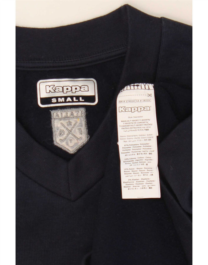 Kappa grafisk sweatshirt til mænd, lille marineblå polyester