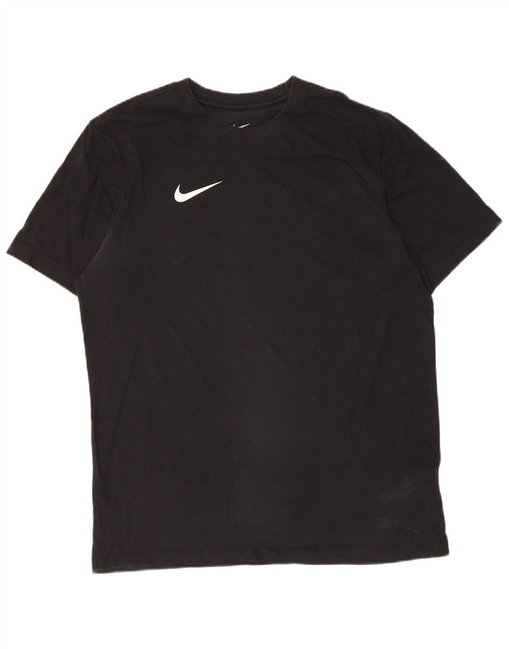 Nike Mens Dri Fit T-Shirt Top Medium Black Cotton