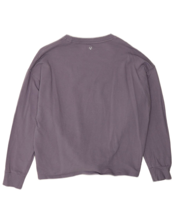 Marks & Spencer Womens Sweatshirt Jumper UK 12 Medium Purple Cotton