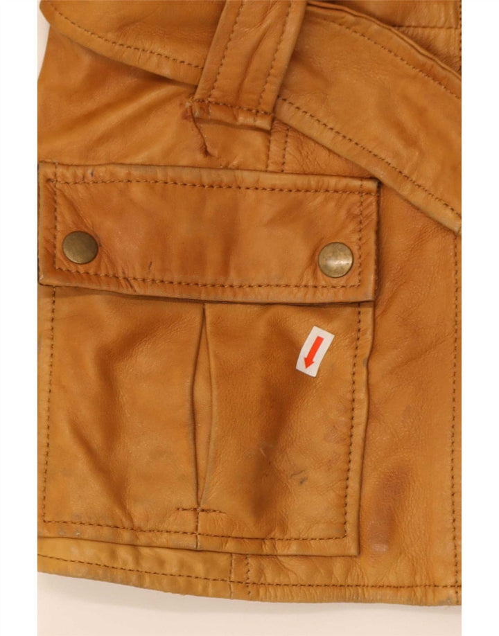 Zara Dame Læderjakke UK 18 XL Beige