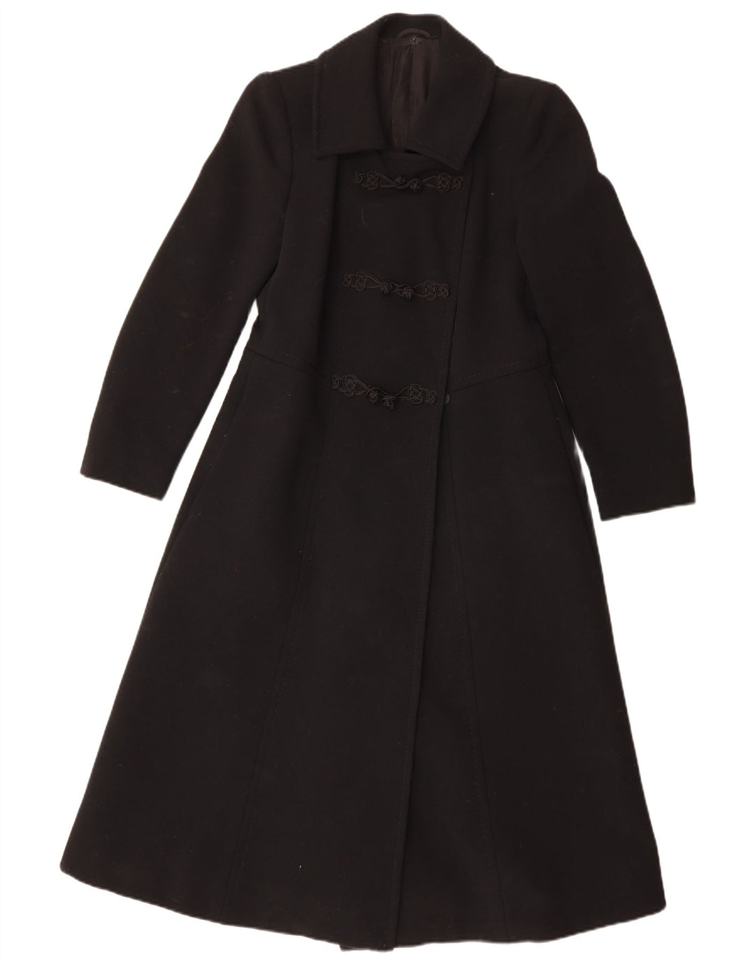 Vintage Womens Overcoat UK 10 Small Black