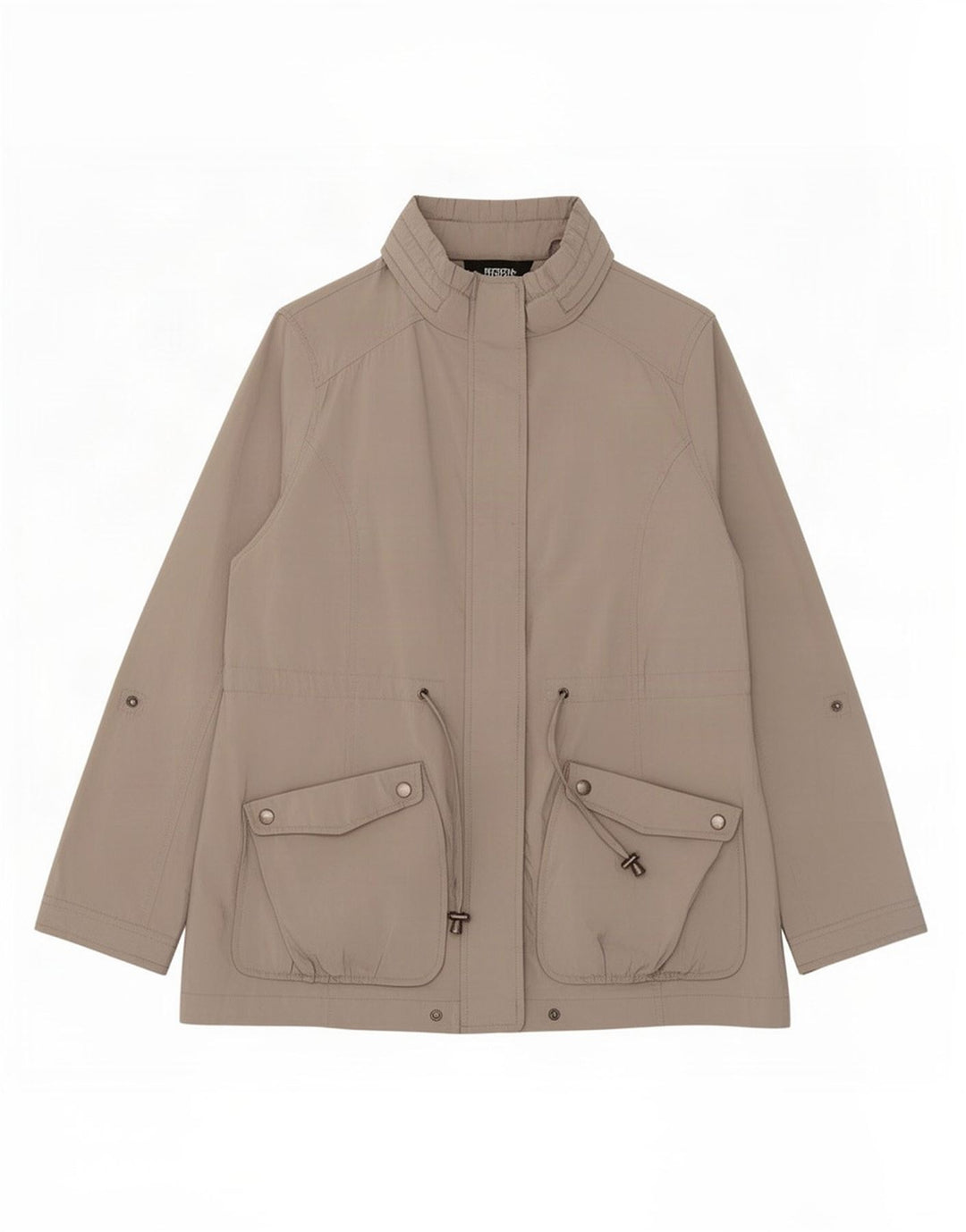 M&Co Womens Hooded Parka Jacket UK 12 Medium Grey Polyester