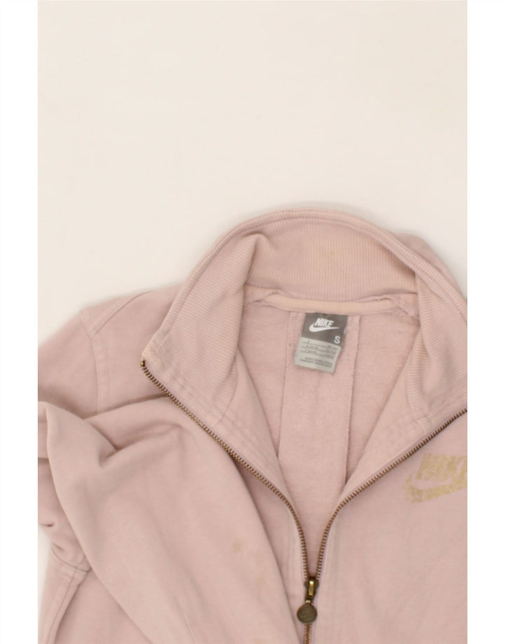 NIKE Womens Tracksuit Top Jacket UK 8/10 Small Pink Cotton Vintage Nike and Second-Hand Nike from Messina Hembry 
