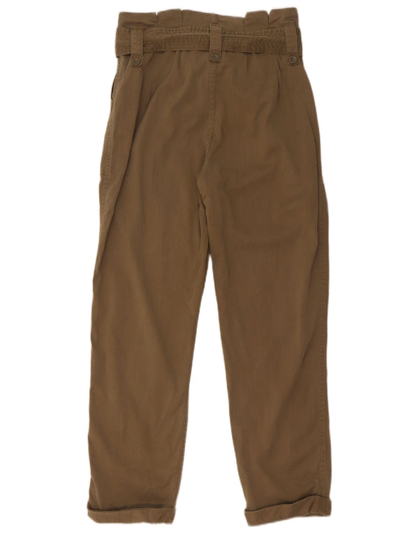 Topshop Dame Højtaljet tilspidsede Casual Bukser UK 10 Small W28 L26 Khaki