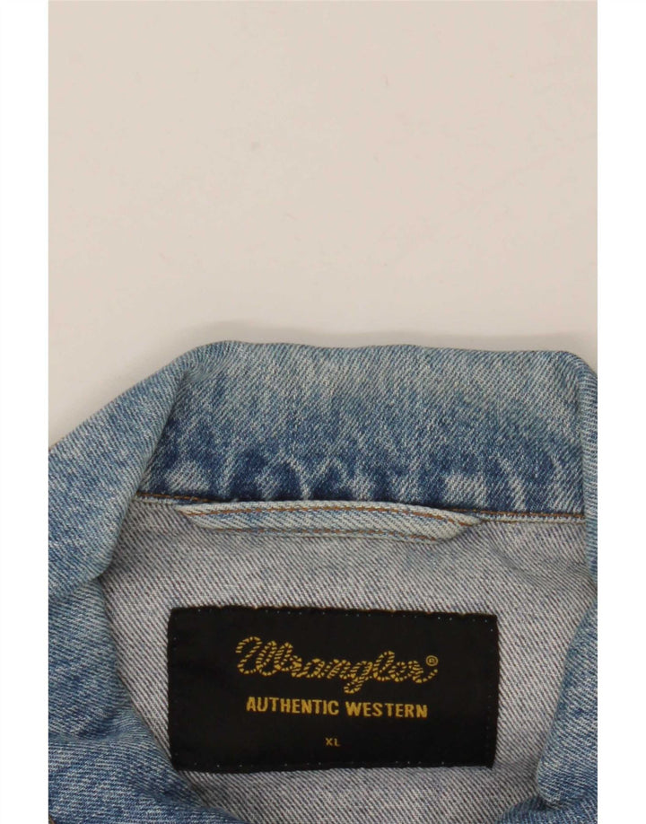 Jaqueta jeans Wrangler masculina ocidental Reino Unido 42 XL azul