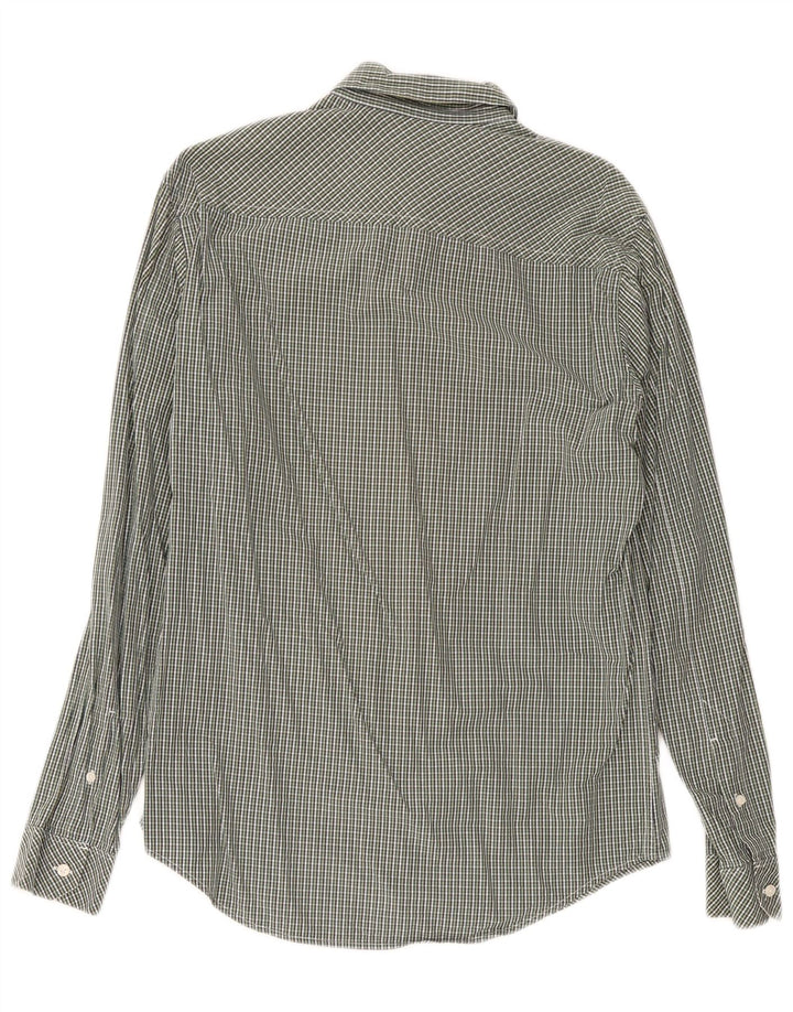 Timberland Chemise Slim Fit Homme Vert Moyen Vichy Coton