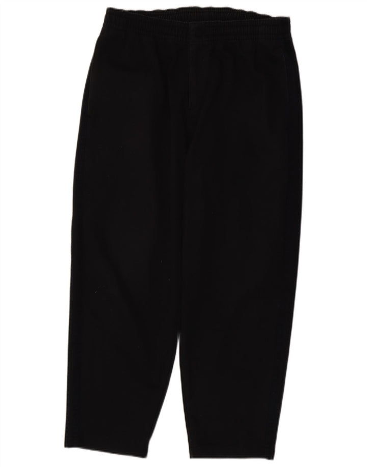 Adidas Mens Tapered Casual Trousers Medium W32 L26 Black Polyester