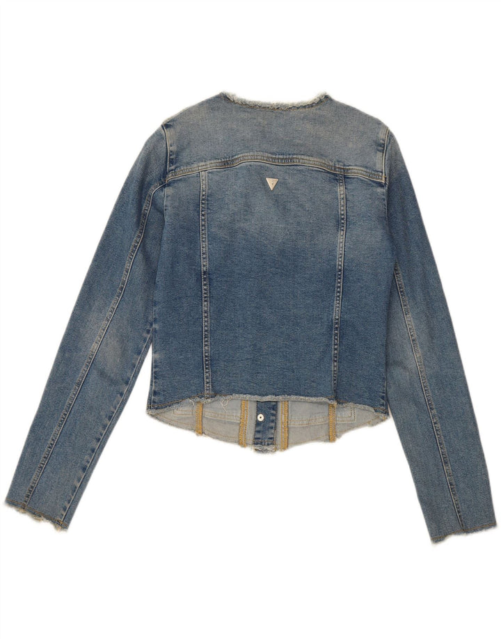 GUESS Womens Denim Jacket UK 12 Medium Blue Cotton Vintage Guess and Second-Hand Guess from Messina Hembry 