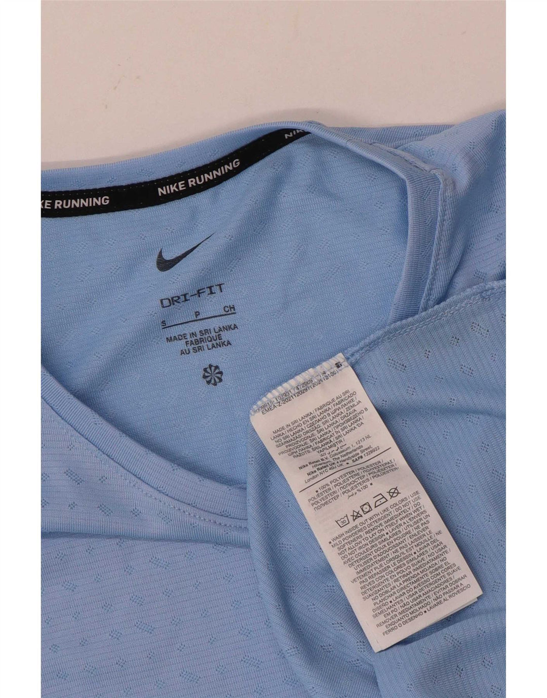 T-shirt Nike Dri Fit da uomo, piccola, in poliestere maculato blu