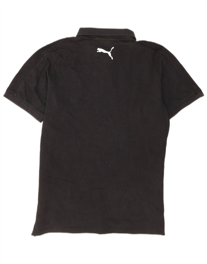 Puma Mens Polo Shirt Small Black Cotton