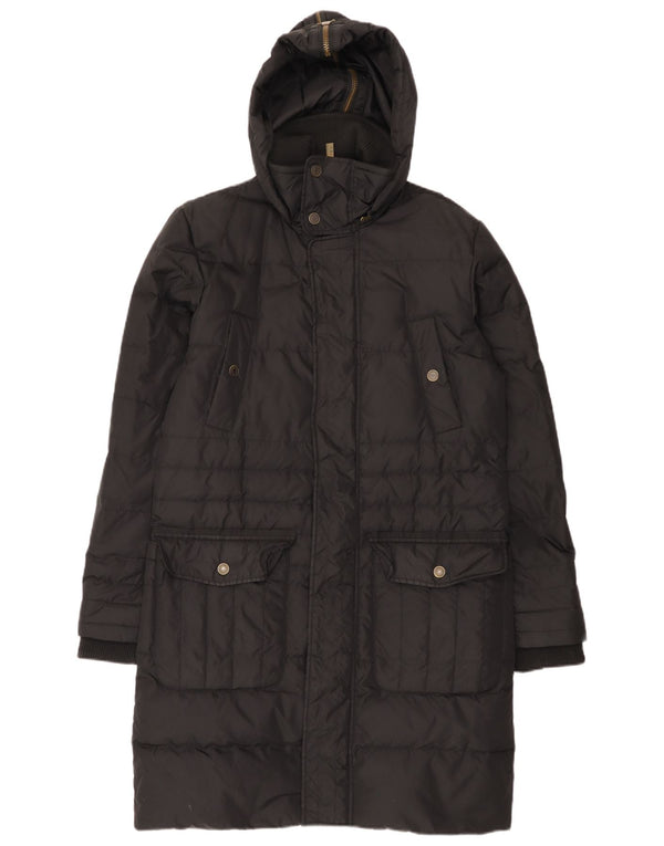Calvin Klein Jeans Abrigo acolchado con capucha para hombre UK 36 Small Negro