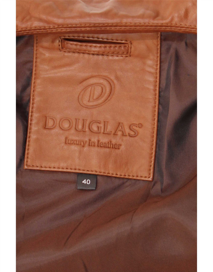 Jaqueta de couro masculina Douglas UK 40 grande marrom