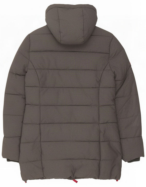 Chaqueta acolchada con capucha Superdry para mujer UK 8 Small Grey Nylon