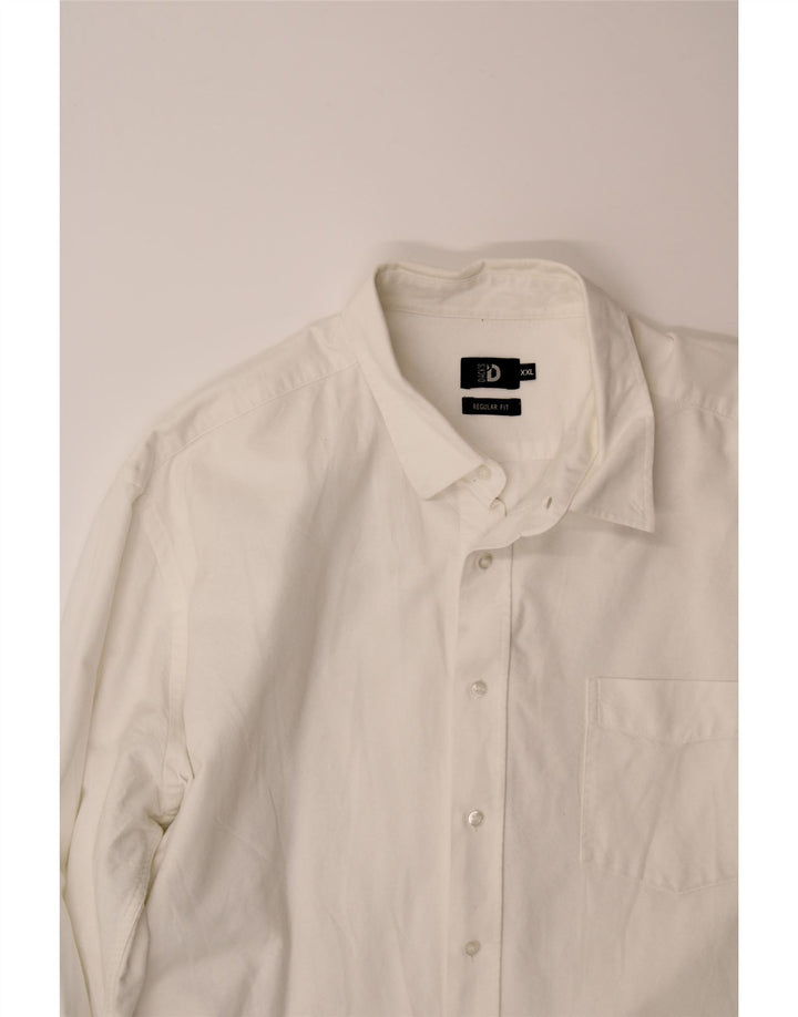 DACK'S Mens Regular Fit Shirt 2XL White Cotton Vintage Dack's and Second-Hand Dack's from Messina Hembry 