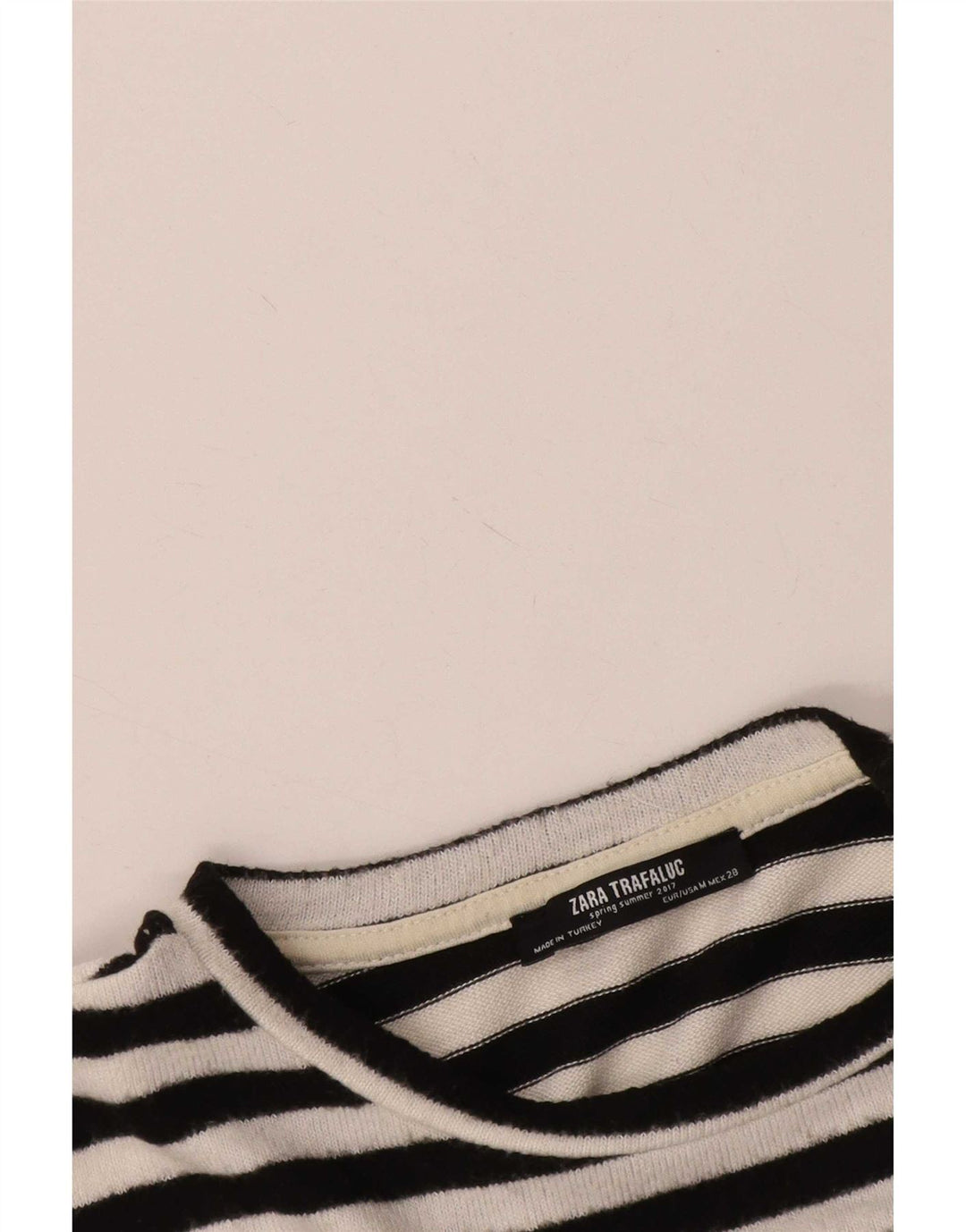 T-shirt oversize da donna Zara UK 14 a righe medie nere