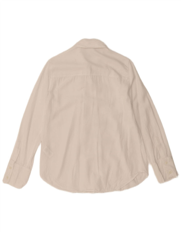 Zara Womens Shirt UK 10 Small White Lyocell