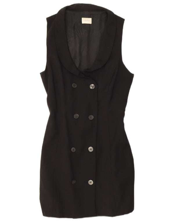 Benetton Chaqueta Americana Larga Sin Mangas IT 44 Medium Black