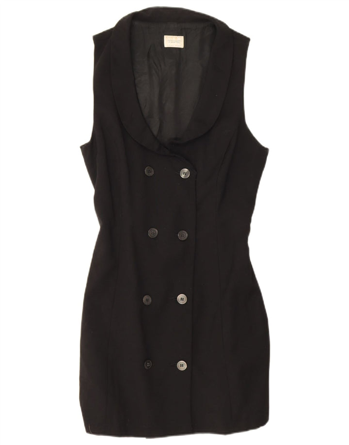 Benetton Chaqueta Americana Larga Sin Mangas IT 44 Medium Black
