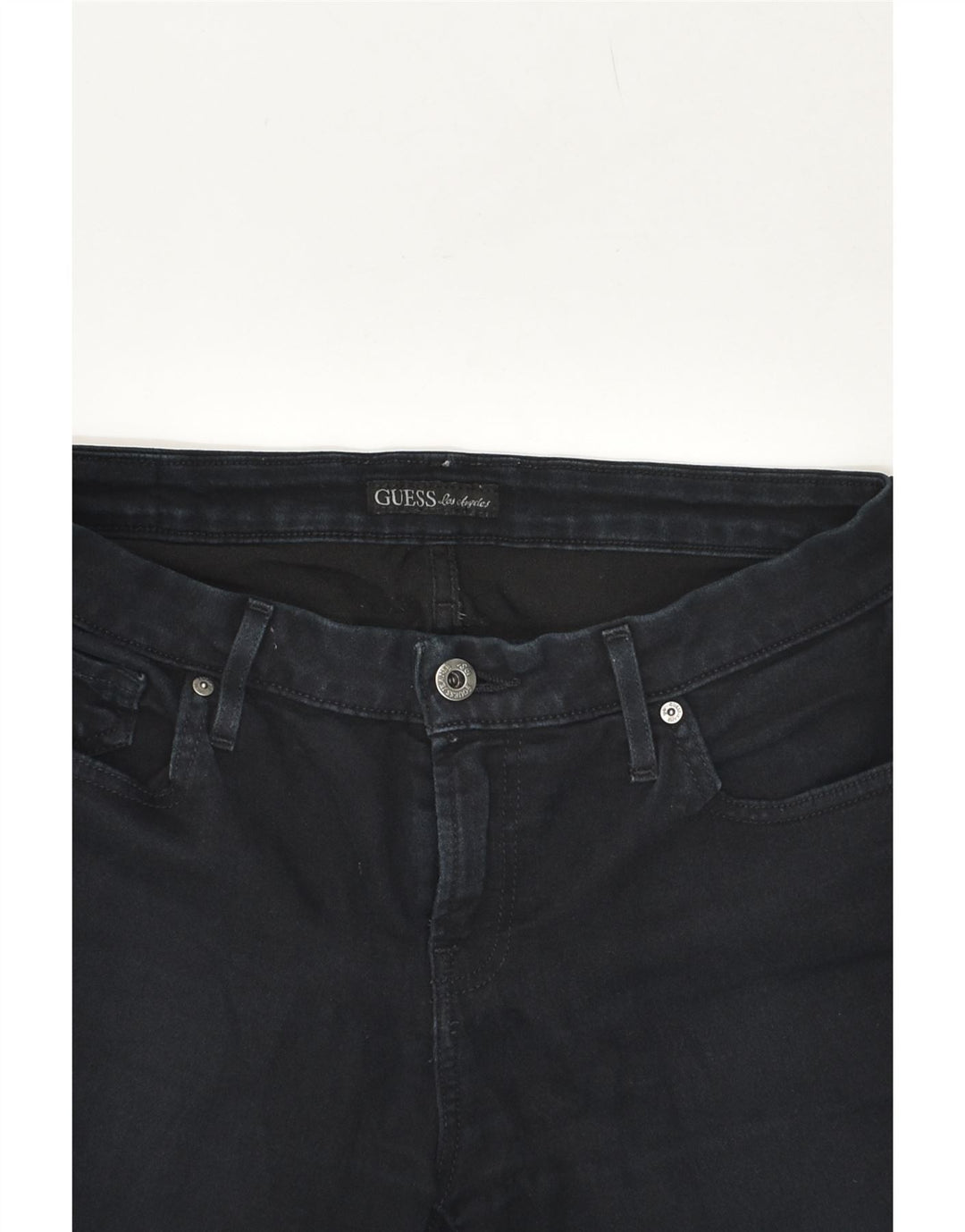 GUESS Womens Slim Jeans W29 L28 Black Cotton Vintage Guess and Second-Hand Guess from Messina Hembry 