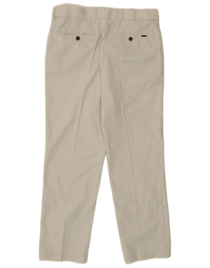 Marks & Spencer Mens Regular Fit Chino Trousers W34 L29 White Cotton