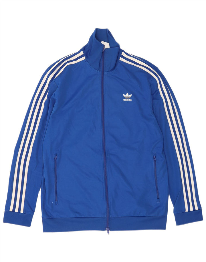 Adidas Mens Tracksuit Top Jacket Medium Blue Cotton