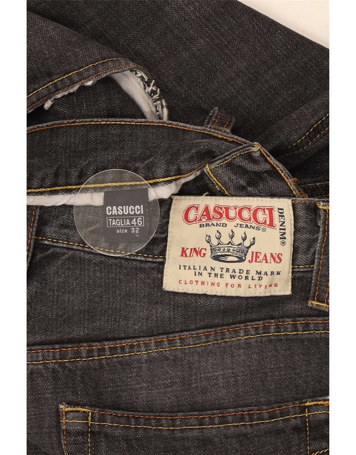 Casucci Mens Straight Jeans IT 46 Small W32 L31 Black Cotton