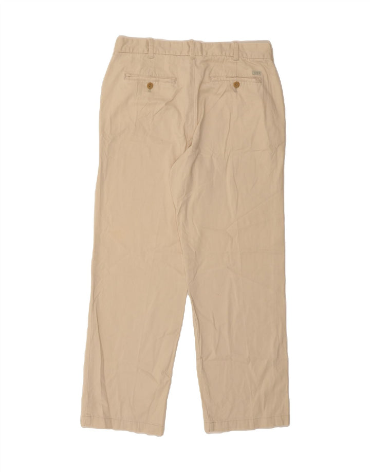 IZOD Mens Straight Chino Trousers W32 L30 Beige Cotton Vintage Izod and Second-Hand Izod from Messina Hembry 