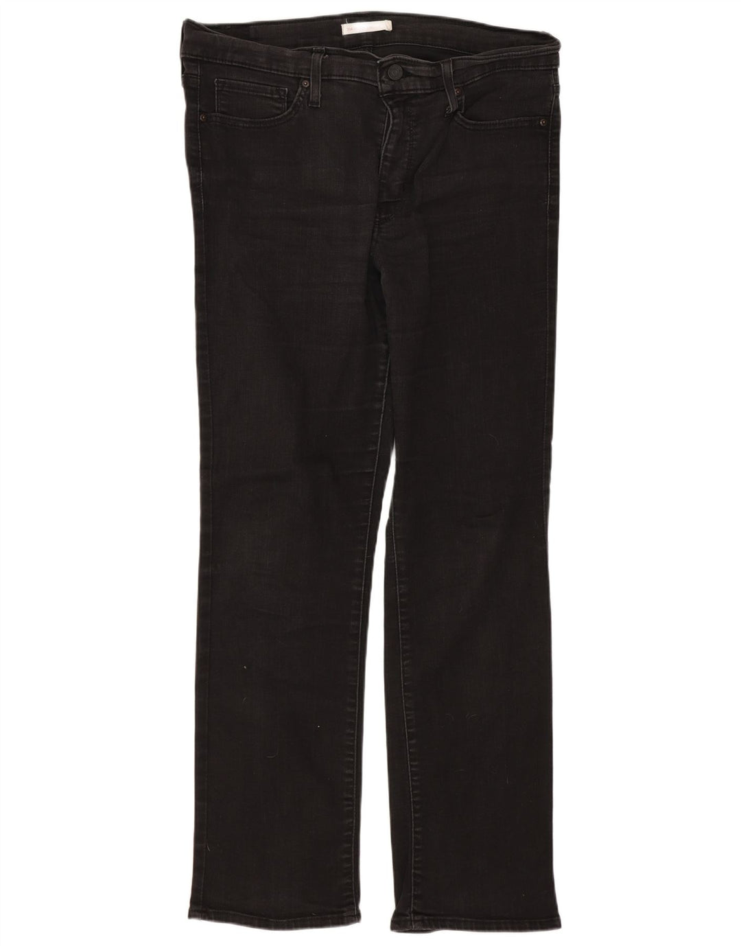 Levi's Womens 314 Shaping Straight Jeans W32 L30 Black Cotton