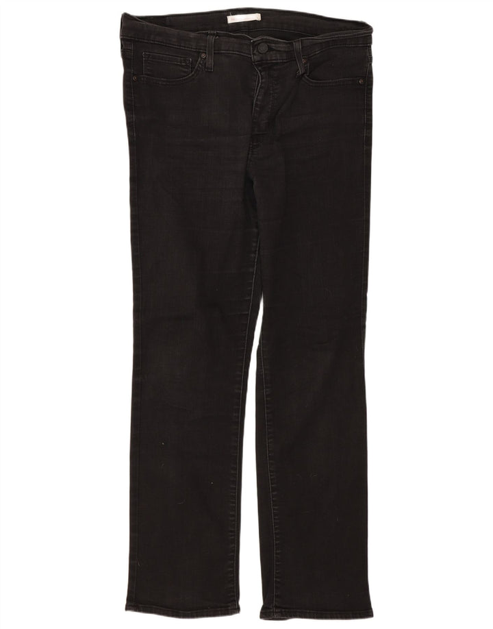 Levi's Womens 314 Shaping Straight Jeans W32 L30 Black Cotton