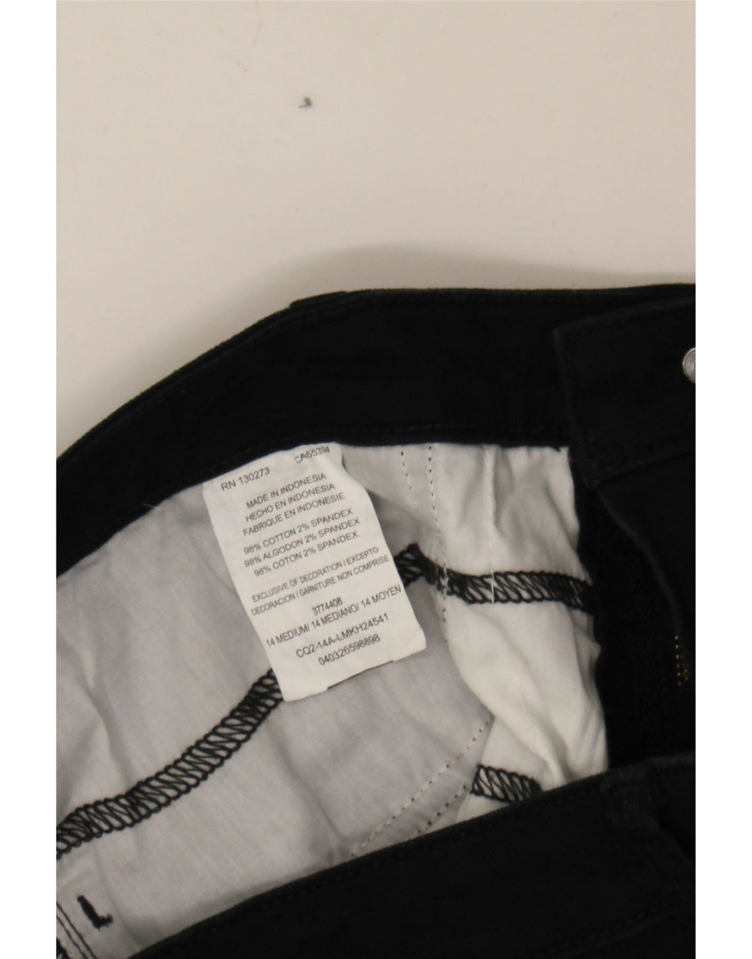 LEE Womens Denim Shorts US 14 XL W34  Black Cotton Vintage Lee and Second-Hand Lee from Messina Hembry 