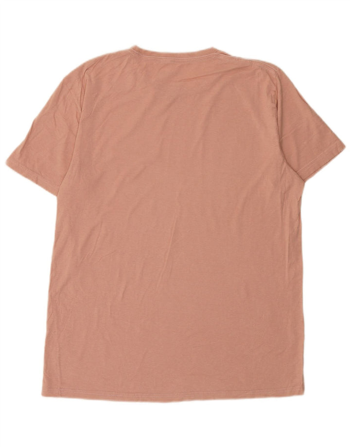 Volcom Mens T-Shirt Top Large Pink Cotton