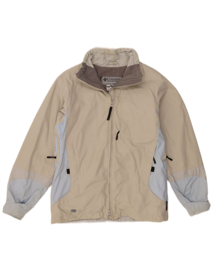 Columbia Mens Windbreaker Jacket UK 36 Small Beige Colourblock Polyamide