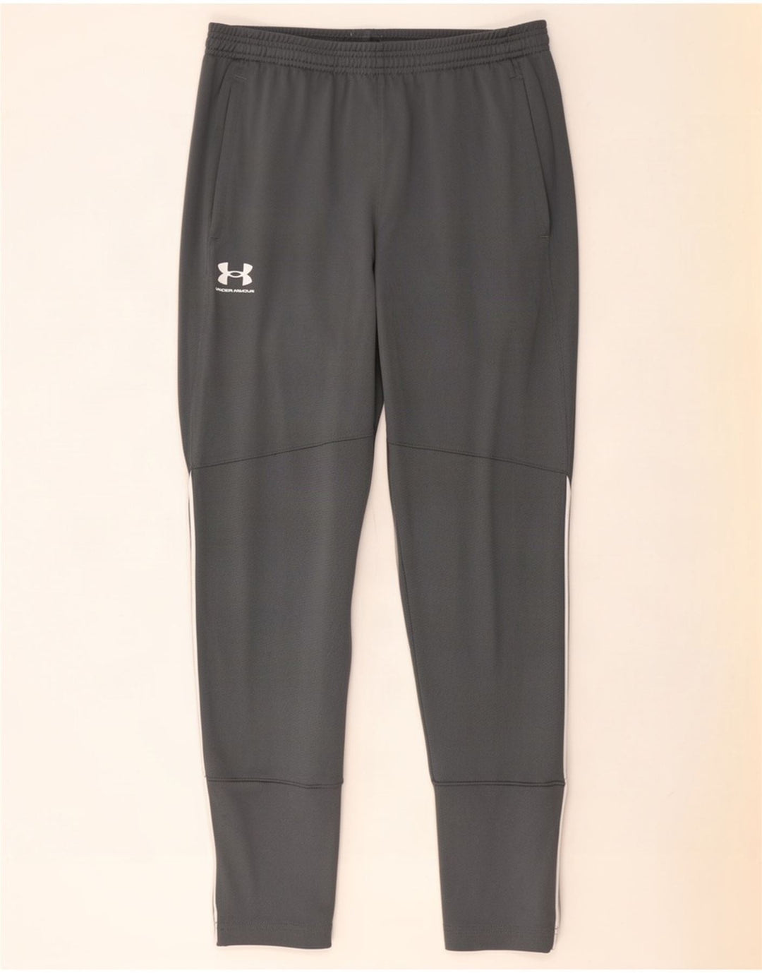 Under Armour Mens Fitted Tracksuit Trousers XL Grey Polyester
