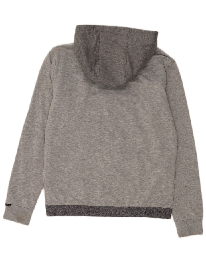 Quiksilver Herren-Kapuzenpullover mit Reißverschluss, klein, graues Farbblock-Polyester