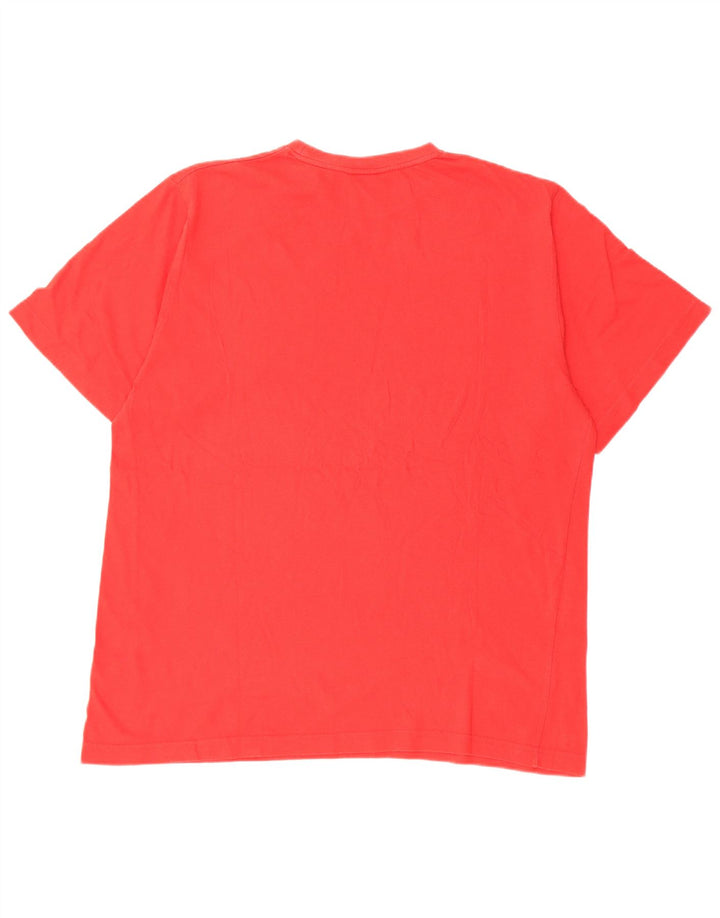 T-shirt grafica da uomo Reebok Top grande in cotone rosso